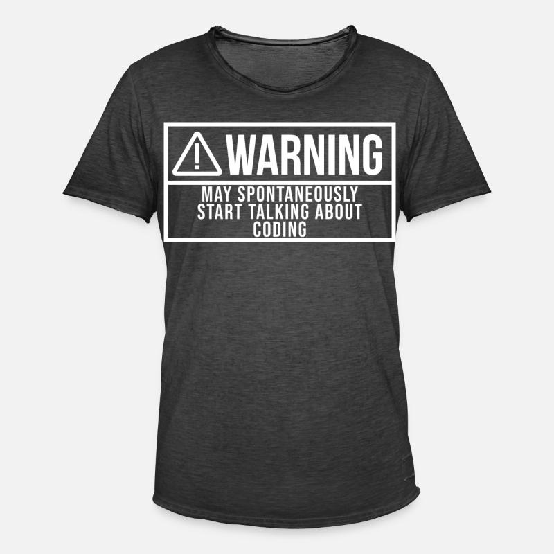 Codierung - Männer Vintage T-Shirt - Vintage Schwarz