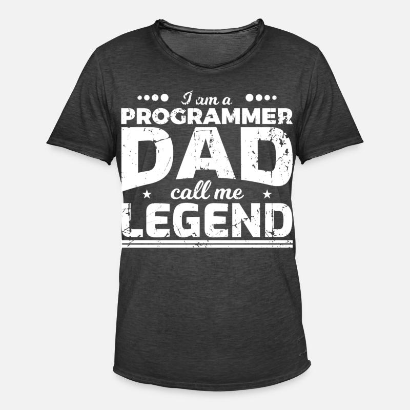 Coder Papa - Männer Vintage T-Shirt - Vintage Schwarz