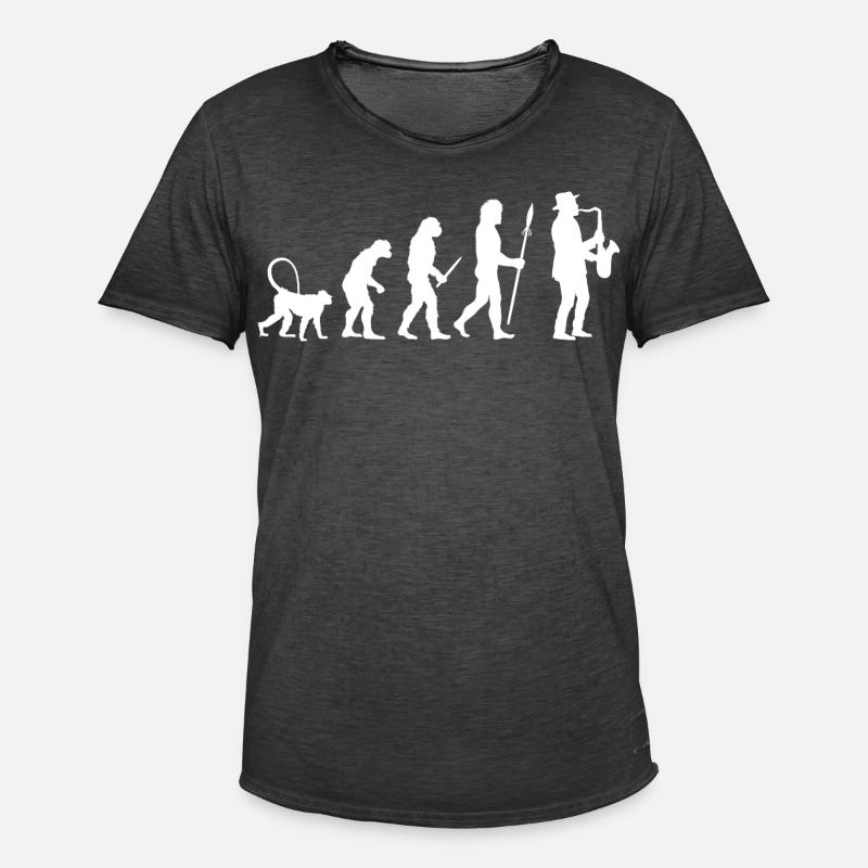 Evolution der Jazz Musik - Männer Vintage T-Shirt - Vintage Schwarz