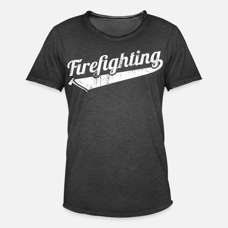 Brandbekämpfer - Männer Vintage T-Shirt - Vintage Schwarz
