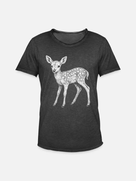 Faon - T-shirt vintage Homme - noir vintage
