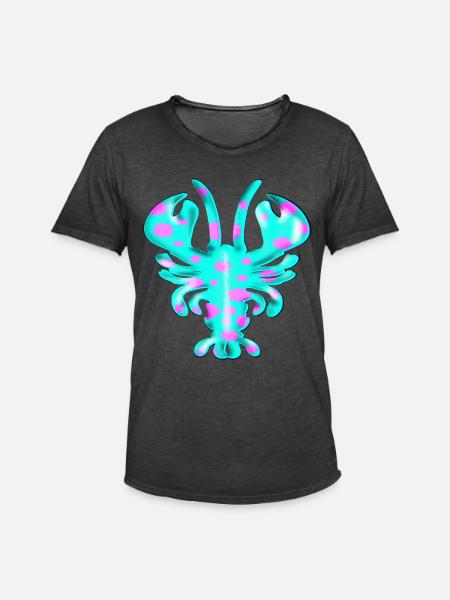 LOBSTER KRUSTENTIERE - Männer Vintage T-Shirt - Vintage Schwarz