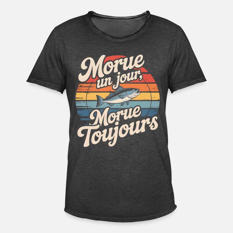 Once cod Cod - Men's Vintage T-Shirt - washed black