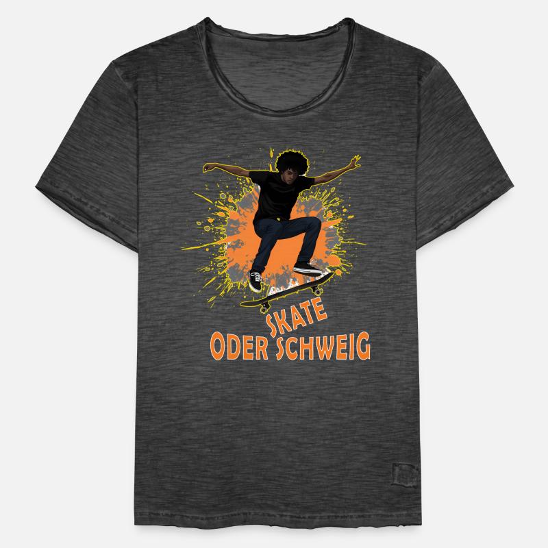 Skate Oder Schweig Splash Männer Vintage T-Shirt