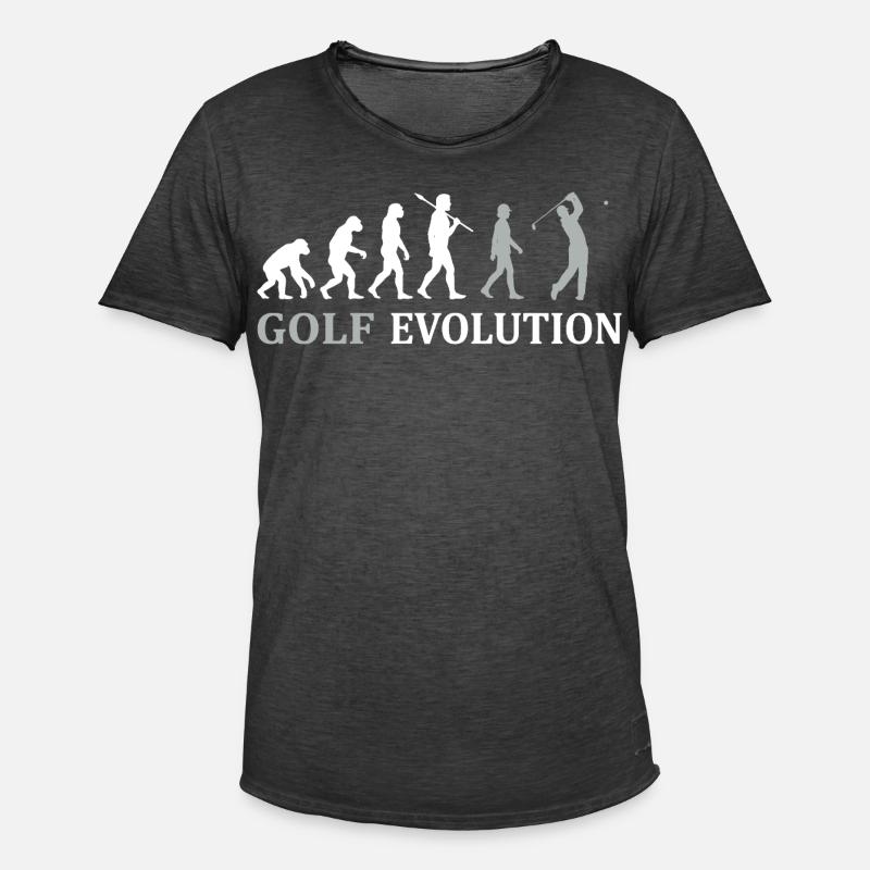 Golf Evolution – Das perfekte Golfer Geschenk - Männer Vintage T-Shirt - Vintage Schwarz
