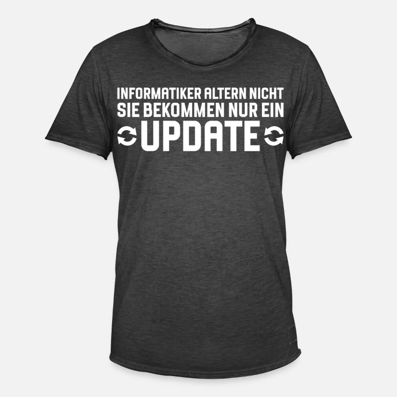 Computer scientists age, not programmers - Men's Vintage T-Shirt - washed black
