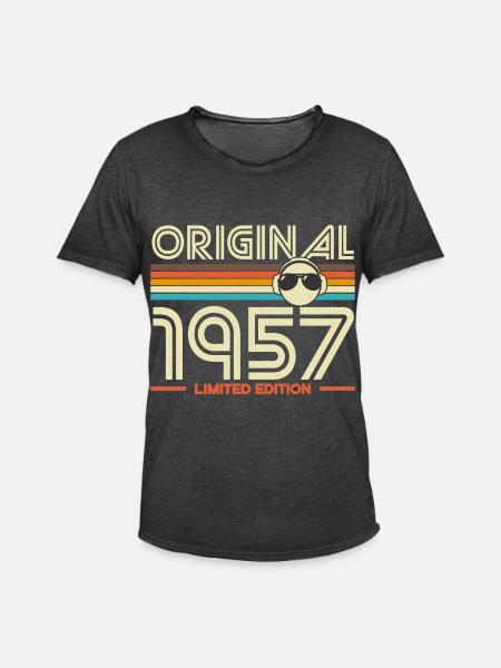 Original 1957 édition limitée - T-shirt vintage Homme - noir vintage
