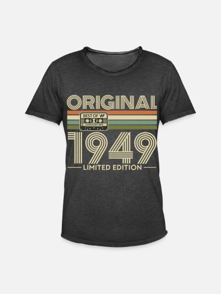 Original 1949 Limited Edition Retro - Men's Vintage T-Shirt - washed black