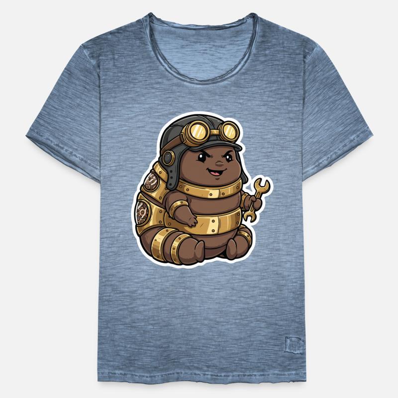 Steampunk Engineer Engineer Brass Crawler Men's Vintage T-Shirt