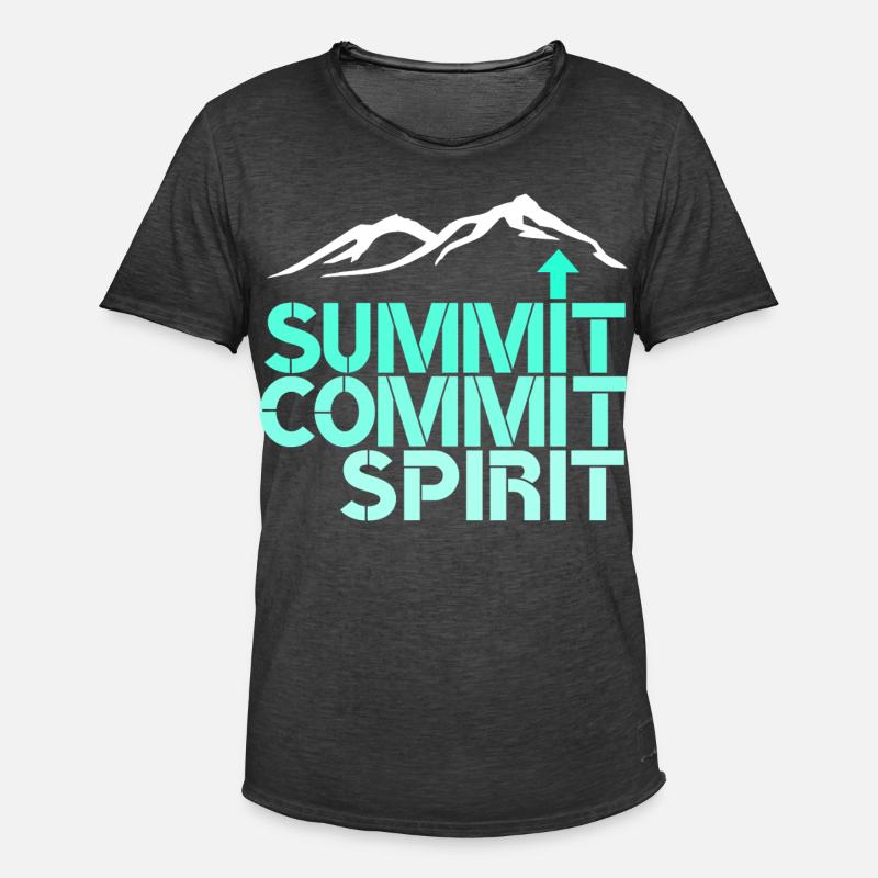 spirit commit summit - Männer Vintage T-Shirt - Vintage Schwarz