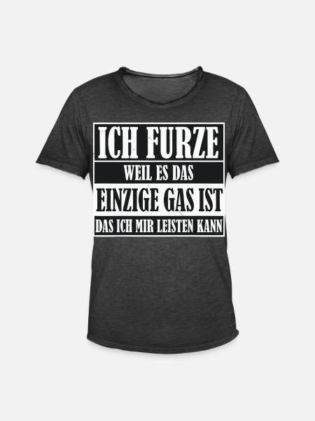 Ich Furze Gas - Männer Vintage T-Shirt - Vintage Schwarz