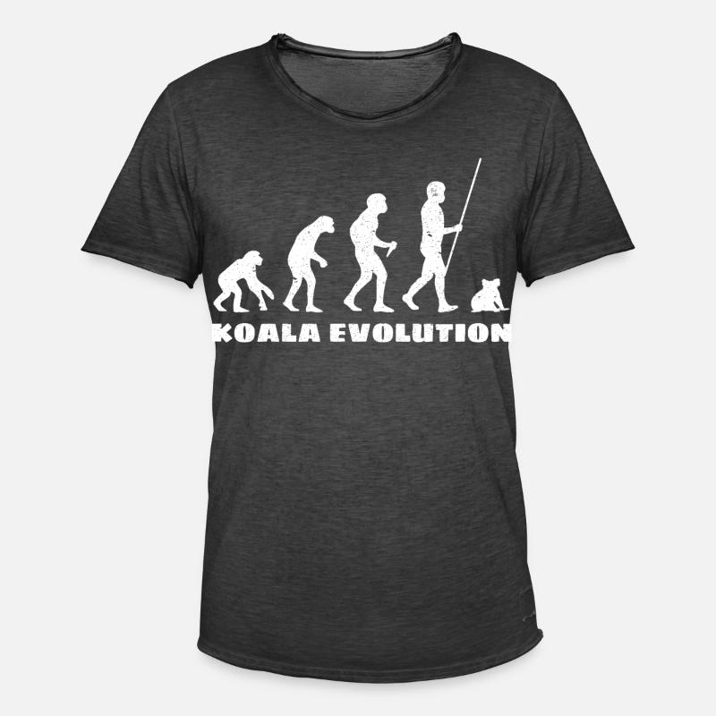Évolution du koala - T-shirt vintage Homme - noir vintage