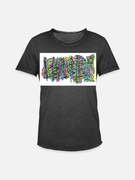 240725 02 1 - Männer Vintage T-Shirt - Vintage Schwarz