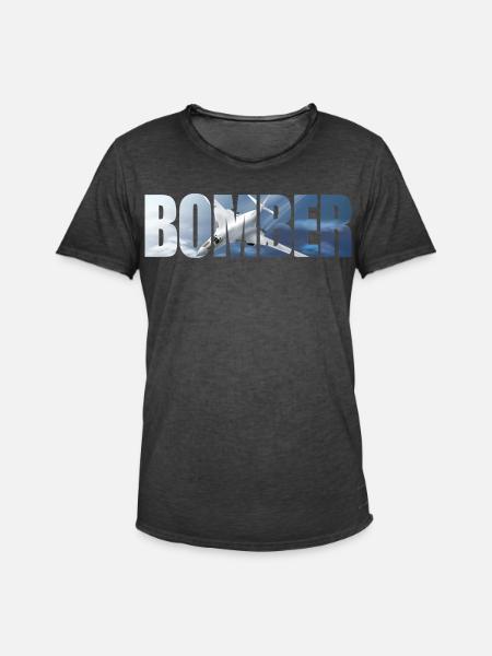 Bomber Tu-160 - Men's Vintage T-Shirt - washed black