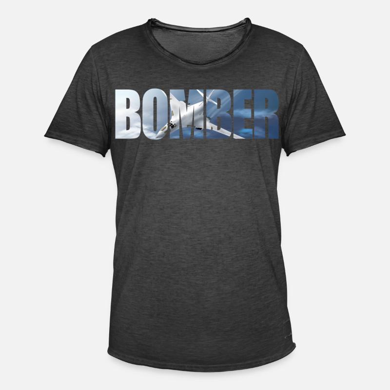 Bomber Tu-160 - Männer Vintage T-Shirt - Vintage Schwarz