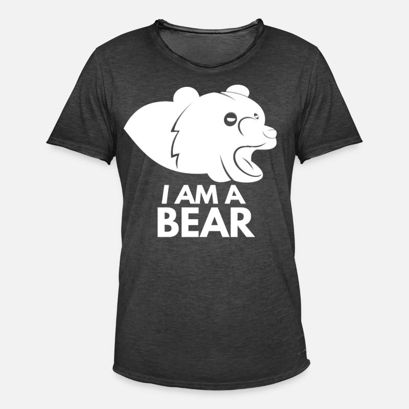 Bären ich bin ein Bär - Männer Vintage T-Shirt - Vintage Schwarz