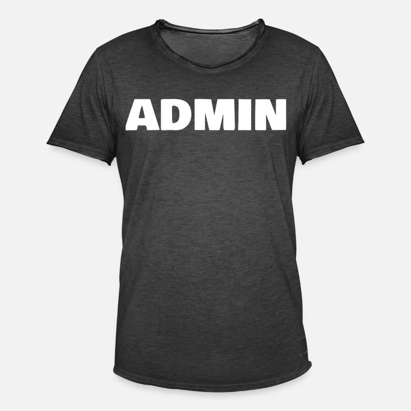 Admin - Männer Vintage T-Shirt - Vintage Schwarz