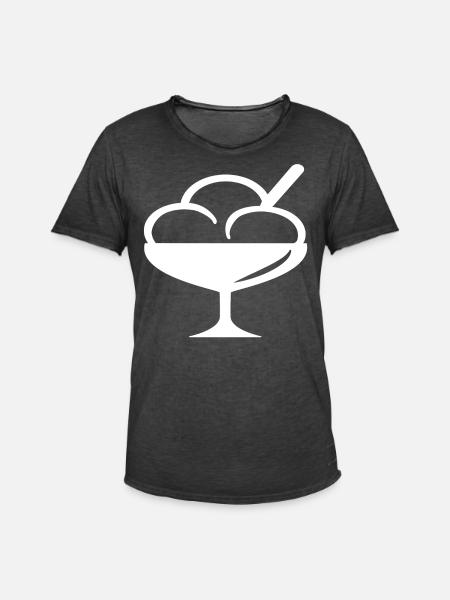 sundae - Men's Vintage T-Shirt - washed black