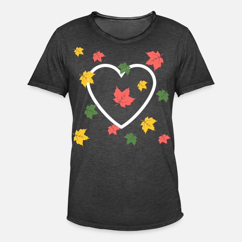 Automne Amour - T-shirt vintage Homme - noir vintage