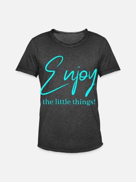 Enjoy the little things! - Men's Vintage T-Shirt - washed black