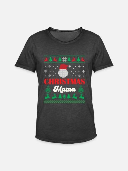 Merry Christmas Mama - T-shirt vintage Homme - noir vintage