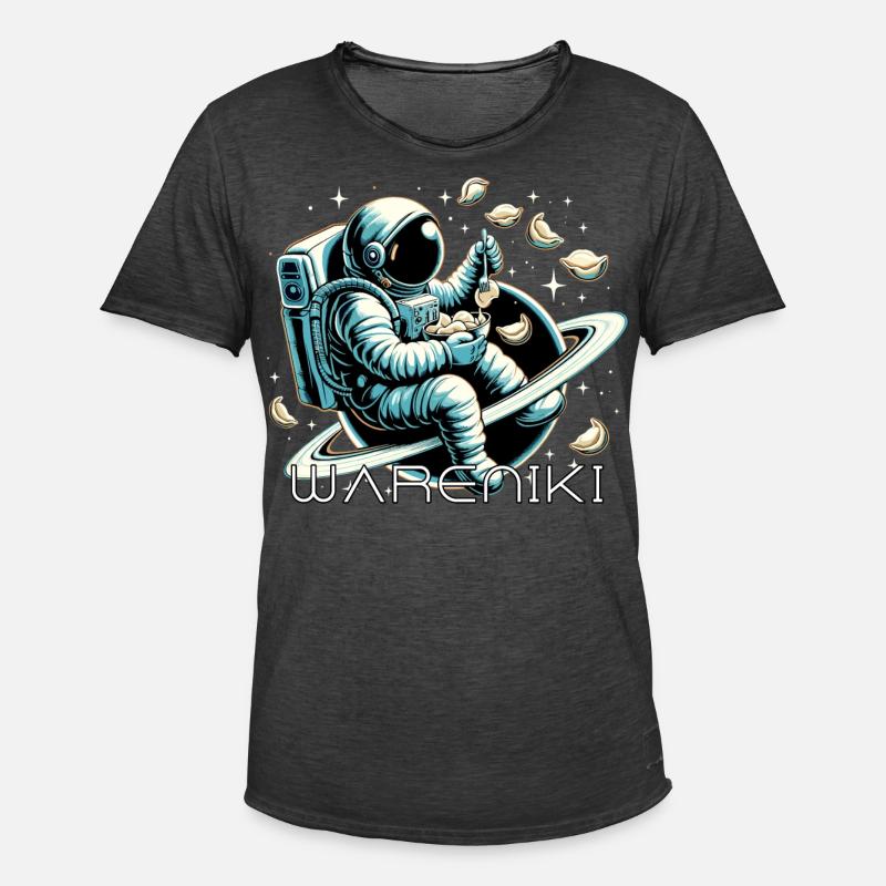 Wareniki Astronaut lecker Geschenk - Männer Vintage T-Shirt - Vintage Schwarz