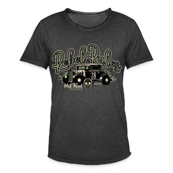 Hot Rod - Männer Vintage T-Shirt - Vintage Schwarz - Vorne - Jose (178cm)
