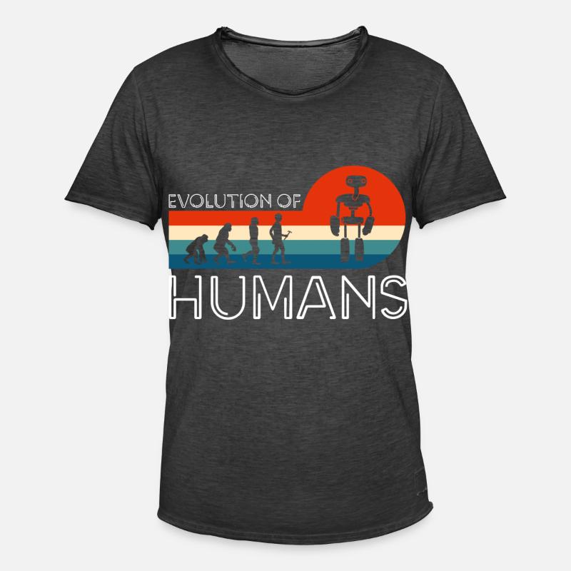 Android Cyborg - Men's Vintage T-Shirt - washed black