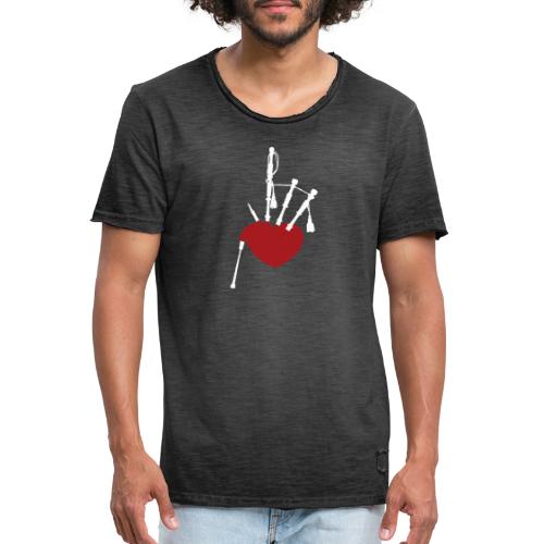 A Pipers Heart (Hell) - Männer Vintage T-Shirt