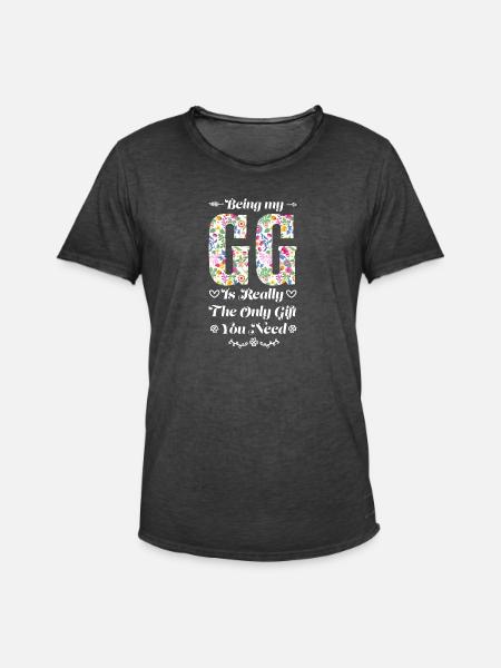 Großmutter GG Oma Geschenk - Männer Vintage T-Shirt - Vintage Schwarz
