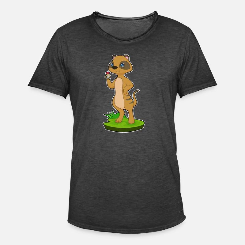 Erdmännchen Ring - Männer Vintage T-Shirt - Vintage Schwarz