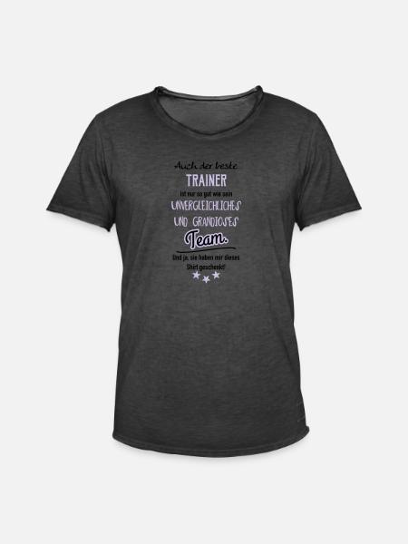 Bester Trainer Shirt - Männer Vintage T-Shirt - Vintage Schwarz