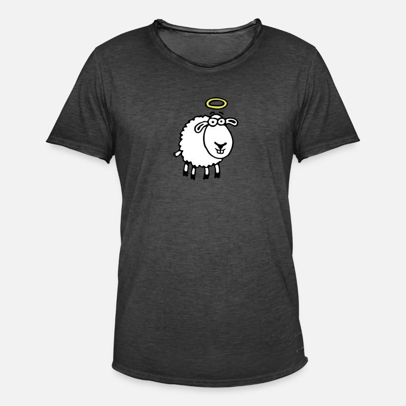 unschuldslamm_042012_e_3c - Männer Vintage T-Shirt - Vintage Schwarz
