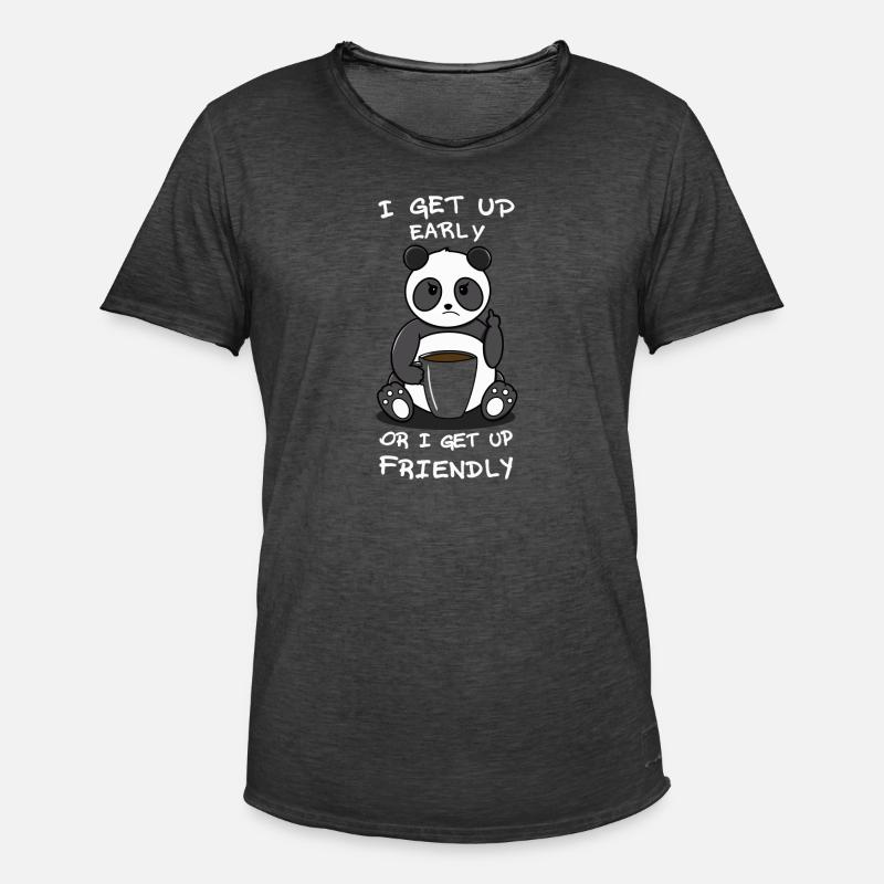 Früh oder freundlich - Männer Vintage T-Shirt - Vintage Schwarz