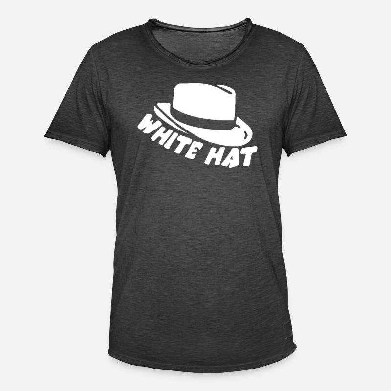 White Hat Hacker - Männer Vintage T-Shirt - Vintage Schwarz