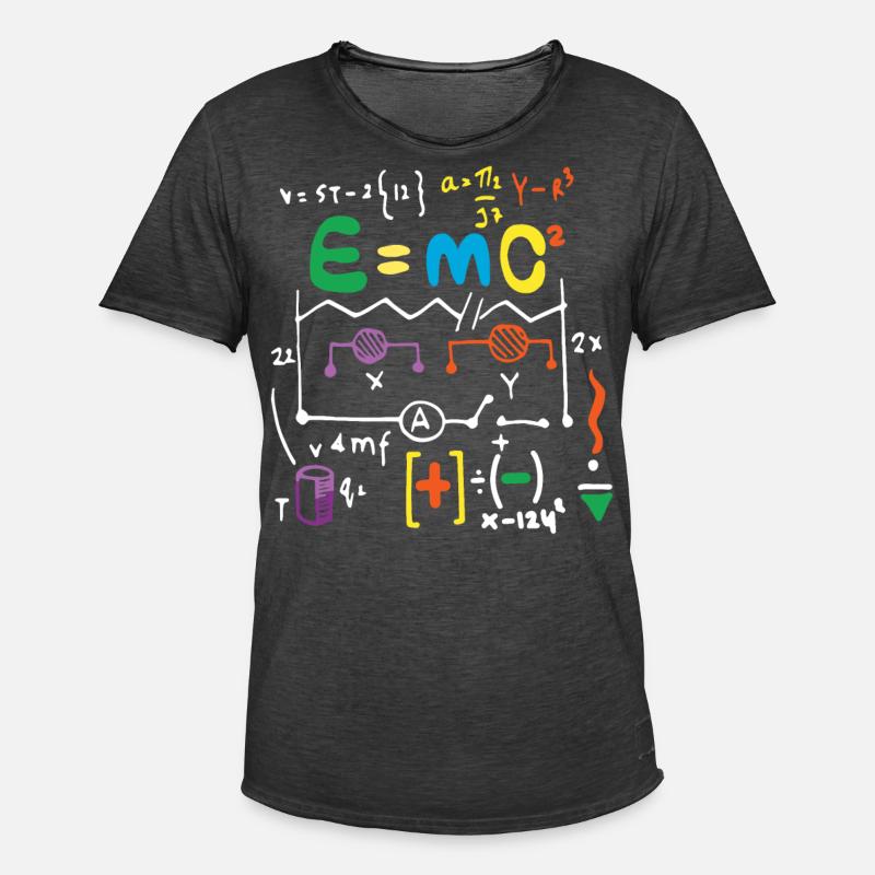 Physics relativity formula - Men's Vintage T-Shirt - washed black