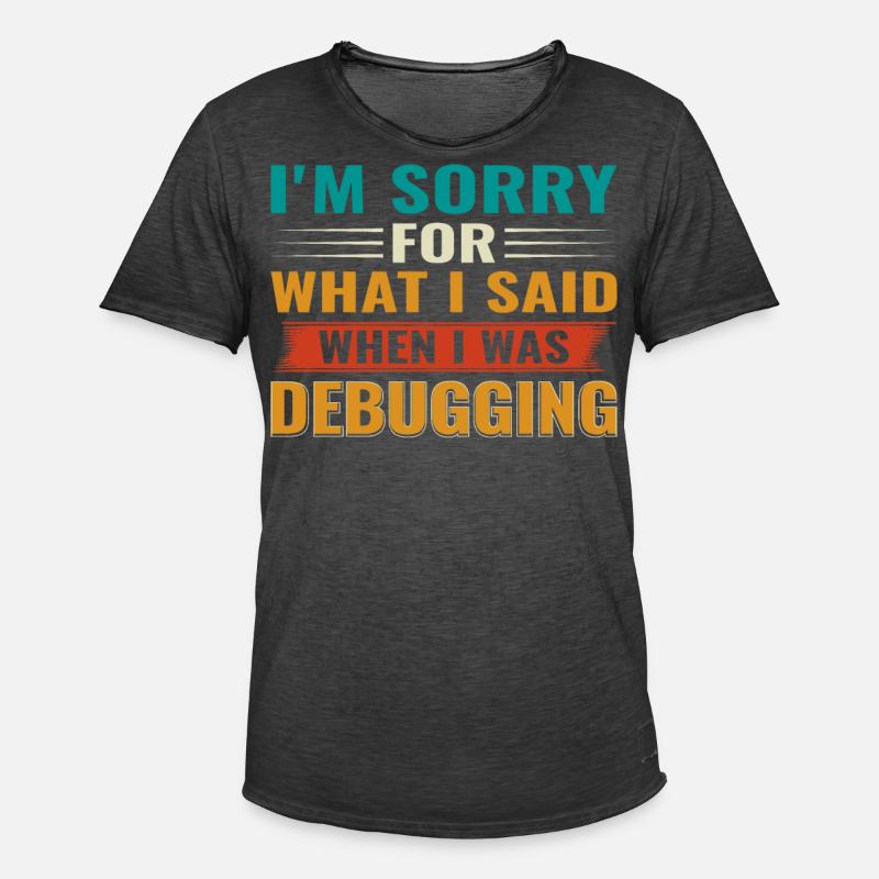 Debugging Nerd Computer Programmierer IT - Männer Vintage T-Shirt - Vintage Schwarz