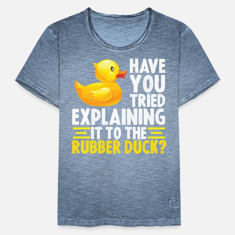 Debug Ente Debugging Rubber Duck Männer Vintage T-Shirt