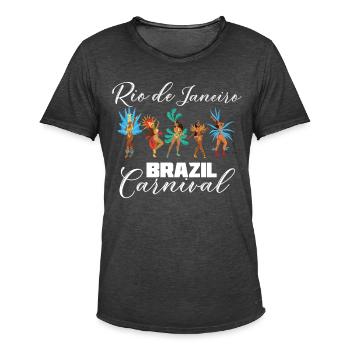 Rio Karneval Rio de Janeiro Feier in Brasilien - Männer Vintage T-Shirt - Vintage Schwarz - Vorne - Jose (178cm)