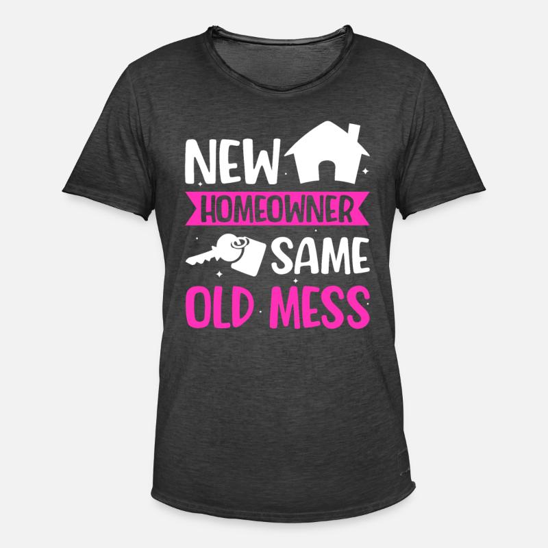 Neuer Hauseigentümer Hauseigentümer - Männer Vintage T-Shirt - Vintage Schwarz
