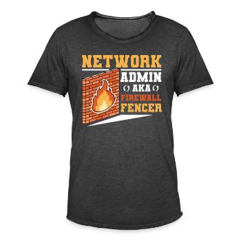 Netzwerkadministrator Systemadministrator Netzwerk - Männer Vintage T-Shirt - Vintage Schwarz - Vorne - Jose (178cm)