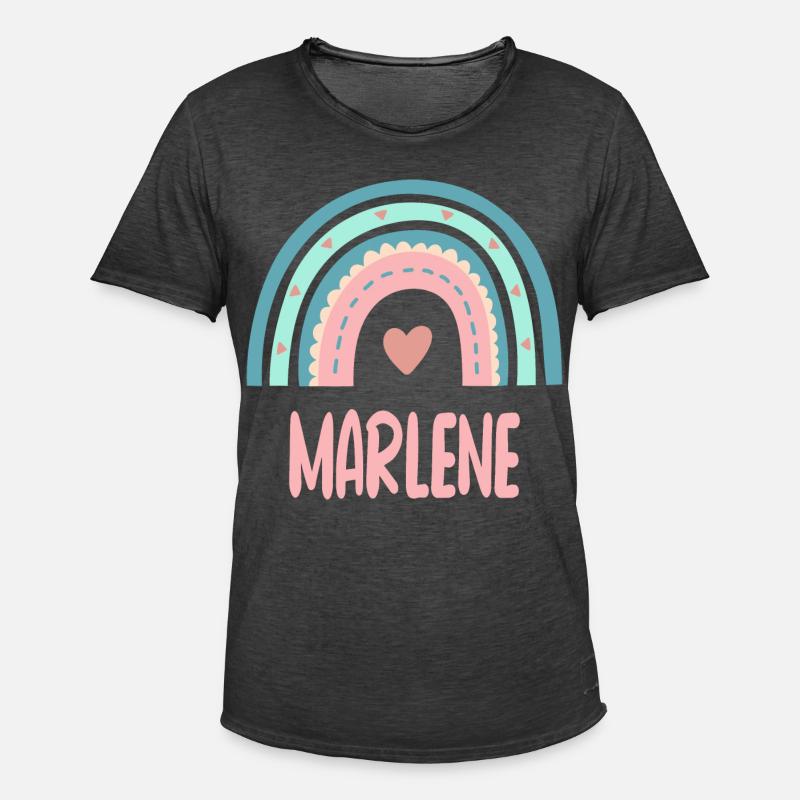Marlene Name Regenbogen Baby - Männer Vintage T-Shirt - Vintage Schwarz