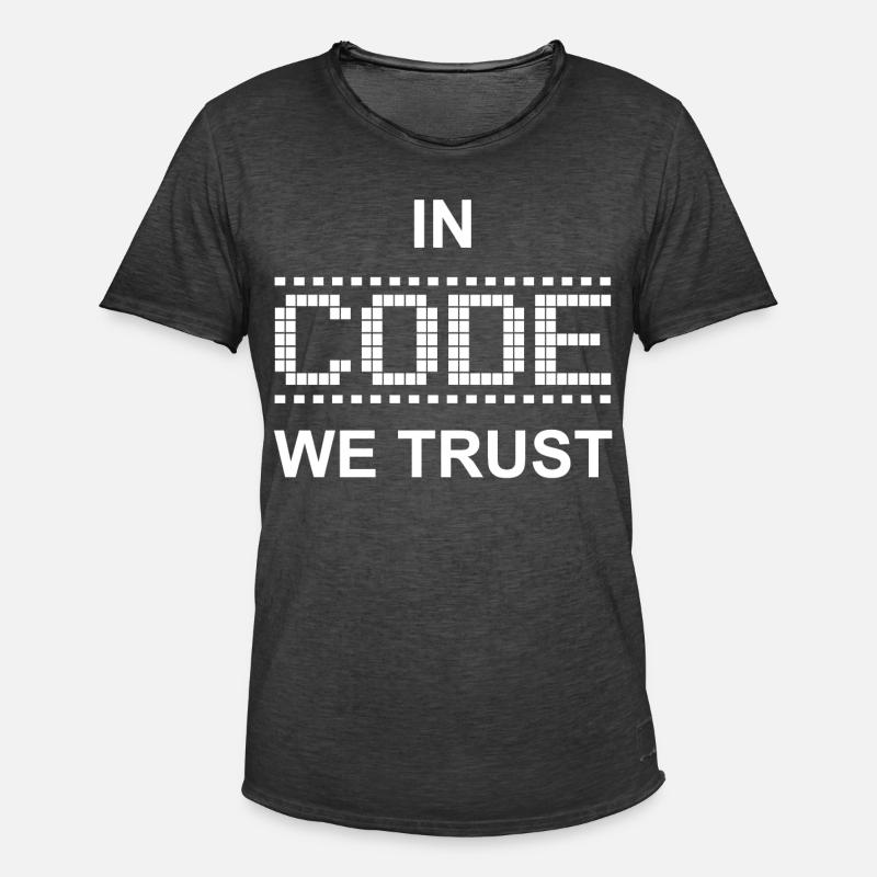 CODE - Männer Vintage T-Shirt - Vintage Schwarz