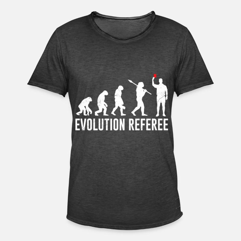 Evolution Referee - Männer Vintage T-Shirt - Vintage Schwarz