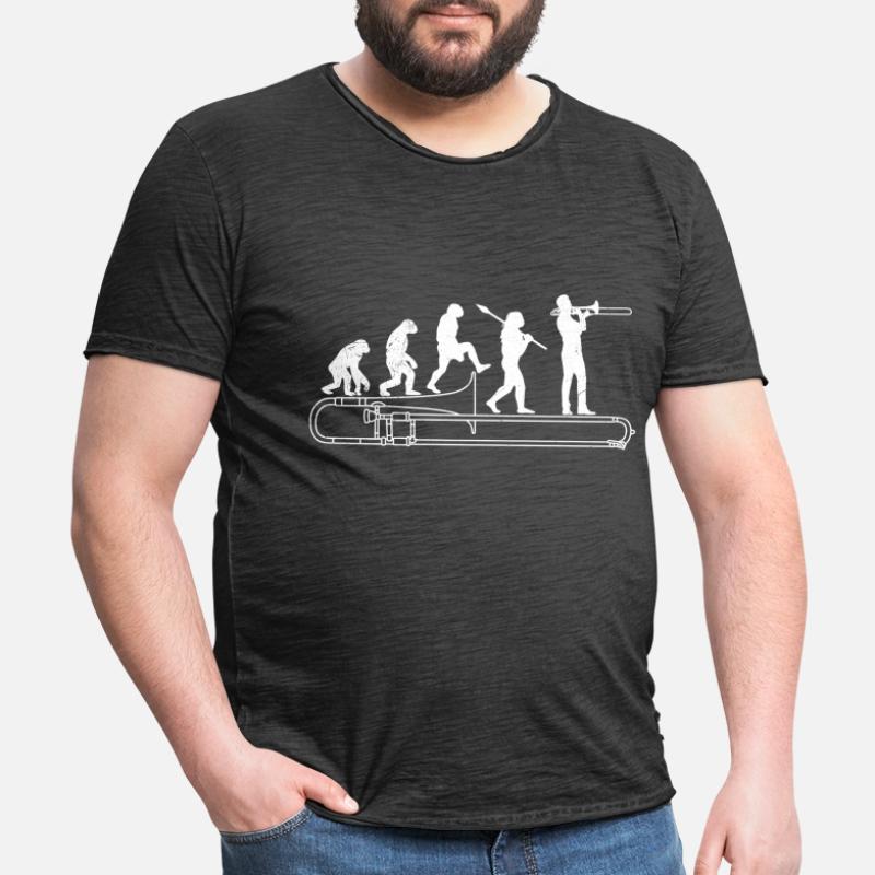Evolution Posaune ich spiele Posaune Männer Vintage T-Shirt