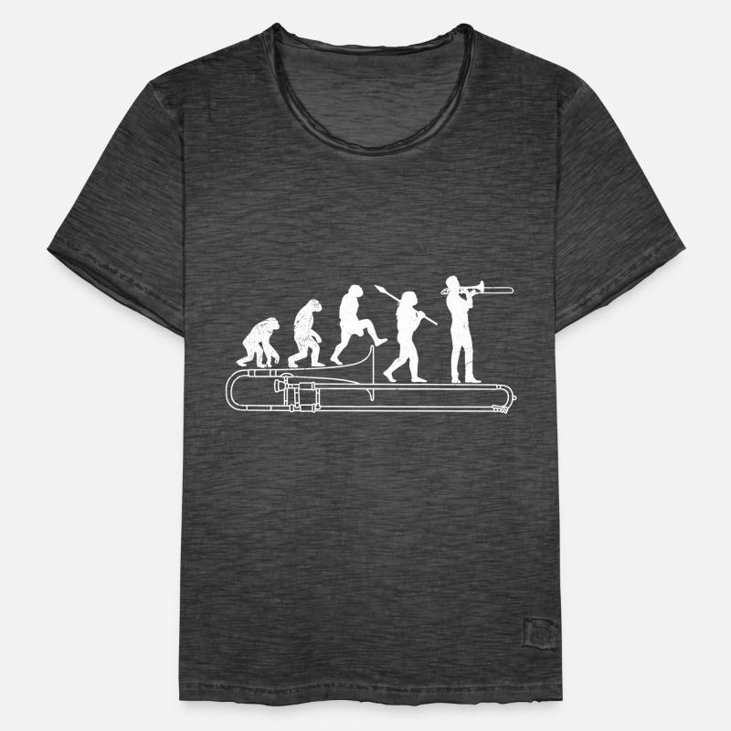 Evolution Posaune ich spiele Posaune Männer Vintage T-Shirt
