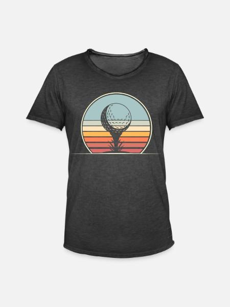 Golfspiller - Herre vintage T-shirt - vintage-sort