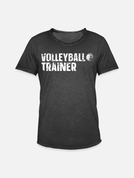 Volleyball Coach - Men's Vintage T-Shirt - washed black