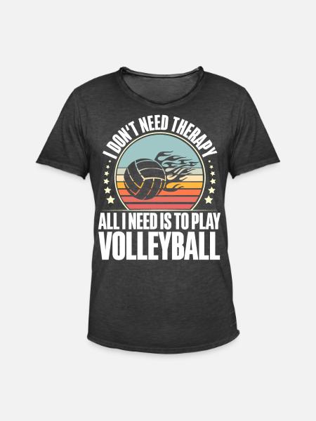 Volleyball - Men's Vintage T-Shirt - washed black