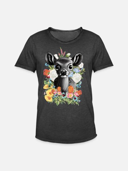 Roe deer - Men's Vintage T-Shirt - washed black